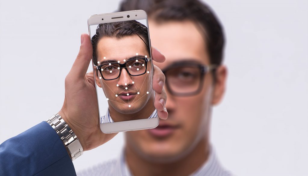 Phone Scanning a Face, as an example for data privacy and APPs.