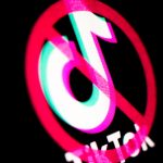 TikTok logo with a red “banned” sign overlayed, symbolizing restrictions on the app.